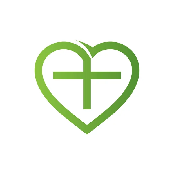 Шаблон Логотипа Heart Health Векторная Иллюстрация Белом Фоне — стоковый вектор