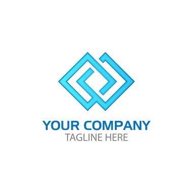 İki dikdörtgenin birbirine bağlı vektör logosu vardır