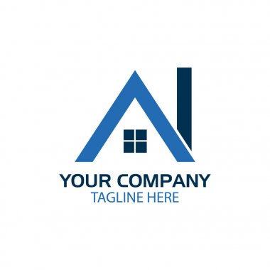 ilk logolu N ev simgesini, illüstrasyon Vektör formatında