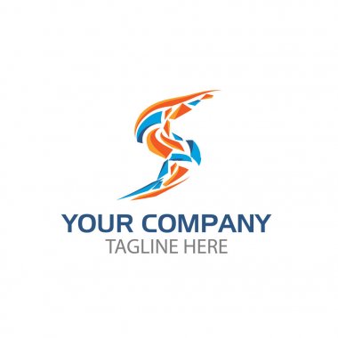 Mektup s logo yaratıcı tasarım. Renkli Logolar neşeli, mutlu ve aktif bir izlenim var