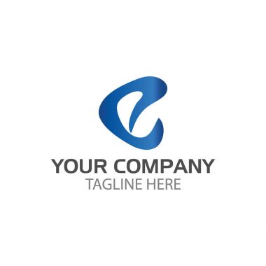 Yaratıcı harf E logo tasarımı