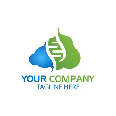 Biçerdöverler bulut ve DNA'sı simgesi