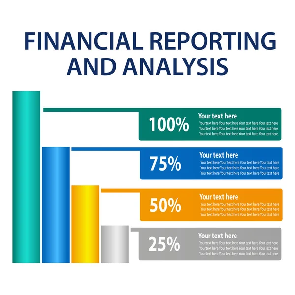 Χρηματοοικονομικής αναφοράς και ανάλυσης, πράσινο διαδικασία εικονίδιο με το γράφημα ράβδων — Διανυσματικό Αρχείο