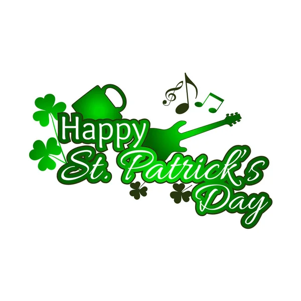 Vector illustration of Happy Saint Patrick's Day,. Vector illustration of joy or party — Stock Vector