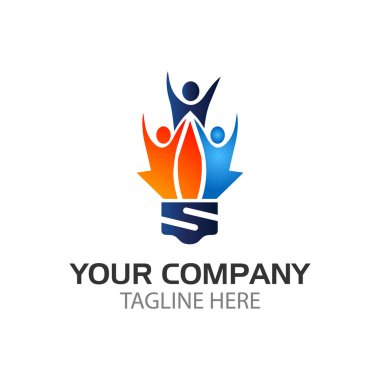 Lamba ve insanlar, soyut lambası birleştirir. Vektör çizim