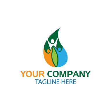 Birleştiren su ve soyut insanlar