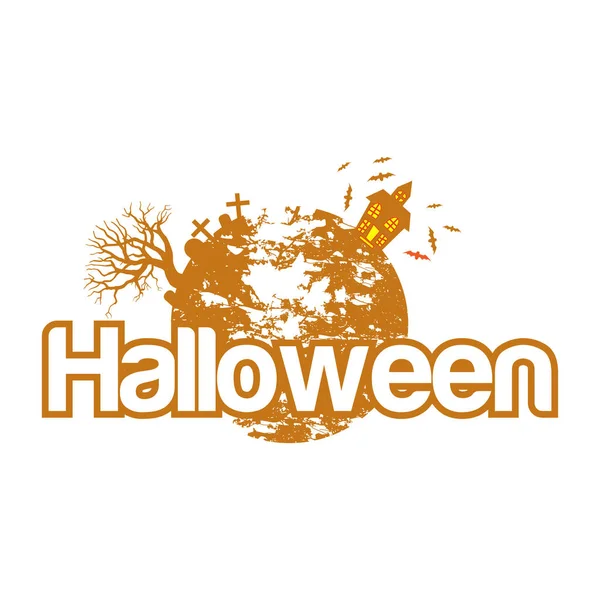 Halloween-Vektorillustration mit abstrakten Illustrationen — Stockvektor