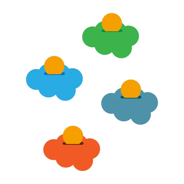 Icono de ahorro de nube — Vector de stock