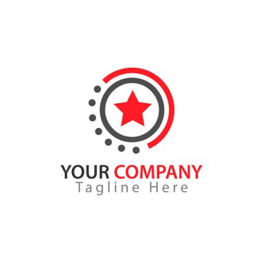 Daire, yıldız Logo vektör yıldız simgesi