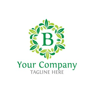  B harfi baş harfleri logosunu görmeniz gerekir. Lüks abc yaprak logo