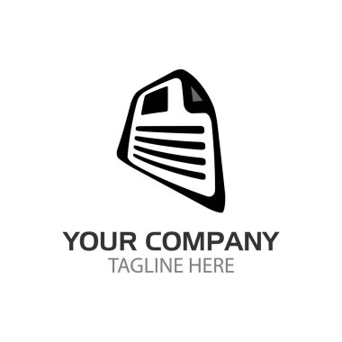  Vektör belge logosu beyaz arka plan üzerinde