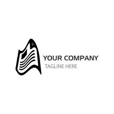  Vektör belge logosu, düz stil