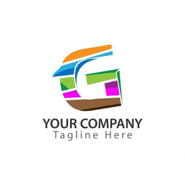 Mektup G logo yaratıcı tasarım. Renkli Logolar neşeli, mutlu ve aktif bir izlenim var