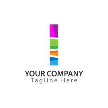 Yaratıcı logo tasarım harf ı. Renkli Logolar neşeli, mutlu ve aktif bir izlenim var