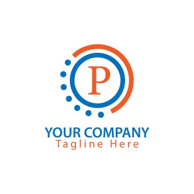 Daire, simge vektör yaratıcı harf P