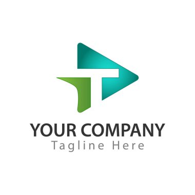 Üçgen içinde yaratıcı mektup T