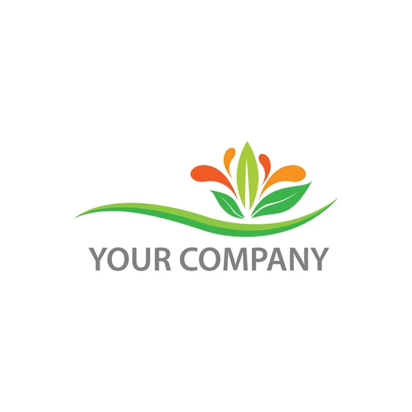 Logotipo Vetor Folha Ícone Folha Para Sinal Orgânico Natureza —  Vetores de Stock