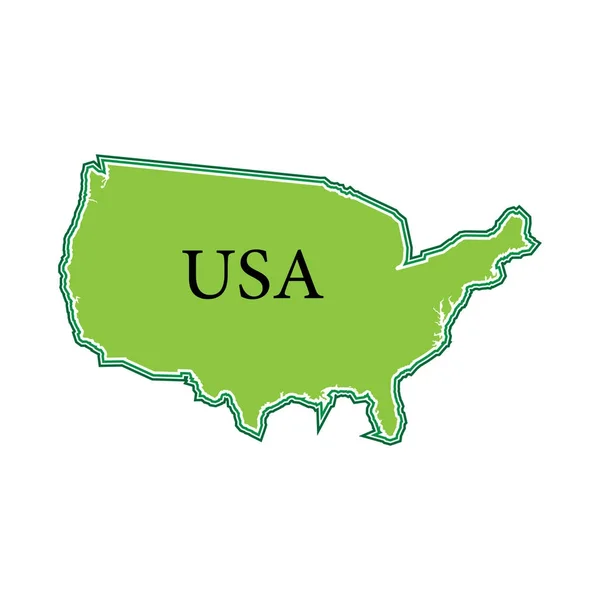 . Imagen vectorial del Mapa USA — Vector de stock