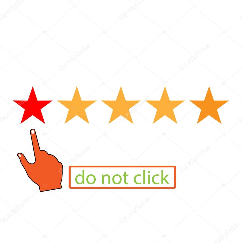 Customer reviews, rating, classification concept with text do not click