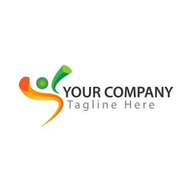 Aktif hayat logo, beyaz arka plan üzerinde vektör çizim