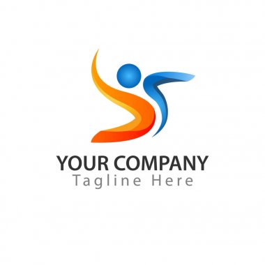 Uygun vücut Logo, aktif yaşam logo tasarımı