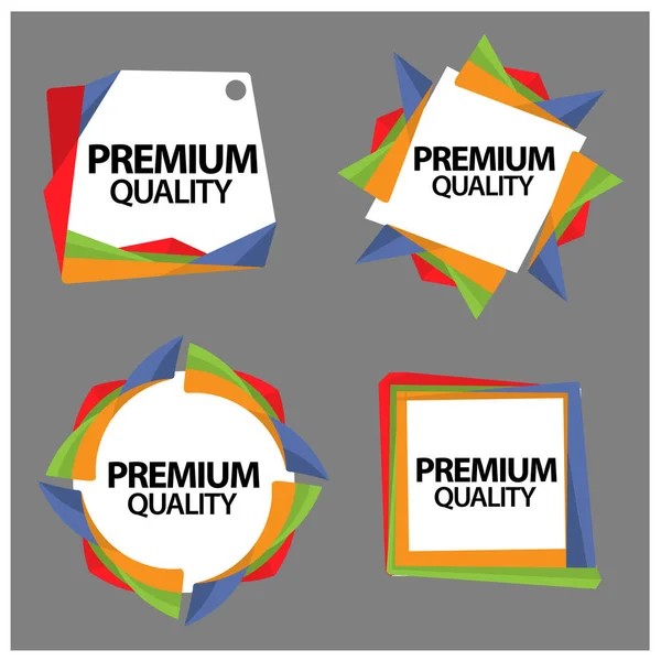 Premium Banner Aufkleber Und Banner Setzen — Stockvektor