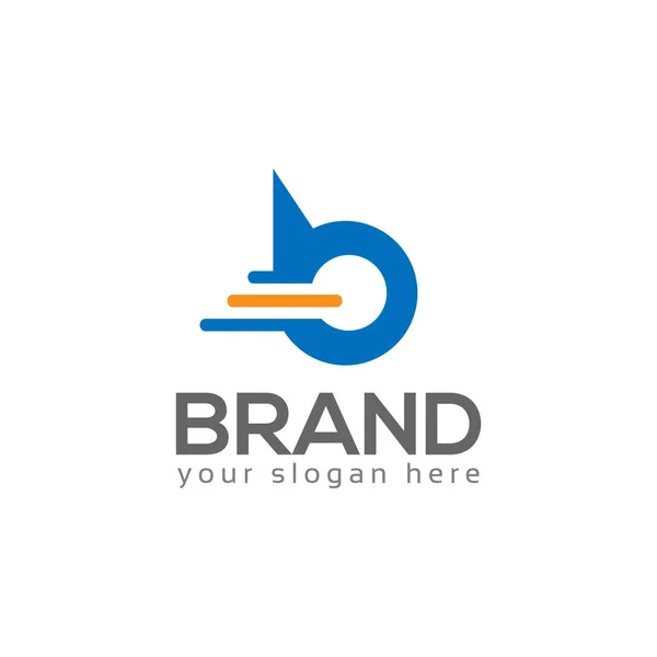 Betű Fehér Háttér Embléma Azt Benyomást Gyors Megbízható Logo Design — Stock Vector