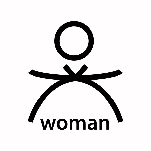 女性のシンボル フラットデザイン 白い背景のベクトル図 — ストックベクタ