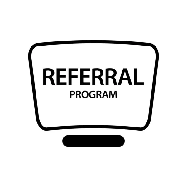 Referral Program Button Flat Design Vector Illustration Illustration Vector Format — Stock Vector