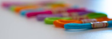 grup, beyaz, arkaplan, lastik, mavi, elastik, aksesuar, sıra, parlak, renk, konsept, yeşil, turuncu, kırmızı, sarı, yakın plan, yuvarlak, renkli, grup, materyal, çocuk, izole, renkli, tasarım, bağlayıcı