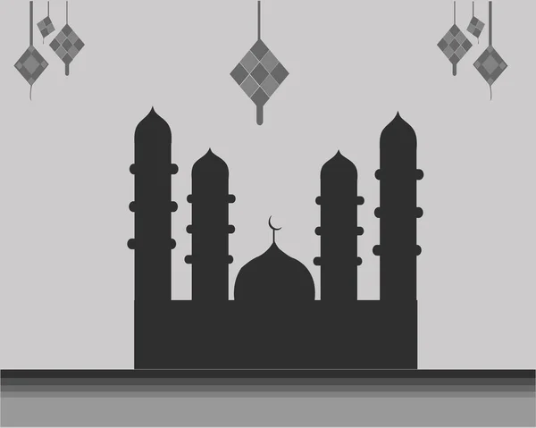 Ilustración Mezquita Ramadán — Archivo Imágenes Vectoriales