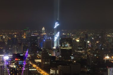 Cityscape Lightshow Mahanakhon Kulesi skyscrapercity