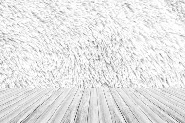 Halı doku yüzeyi ahşap teras ile