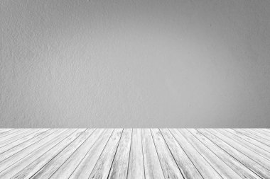 Duvar doku yüzeyi ahşap teras ile