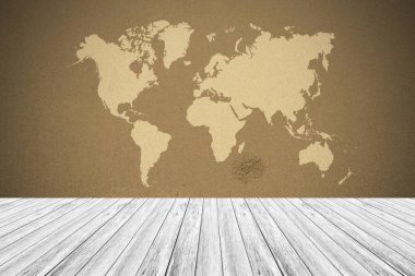 Kum doku yüzey vintage tarzı ahşap Teras ve dünya m