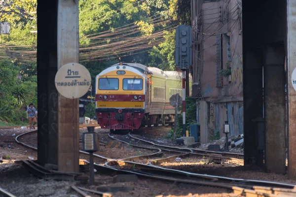 Trenino ferroviario tailandese — Foto Stock