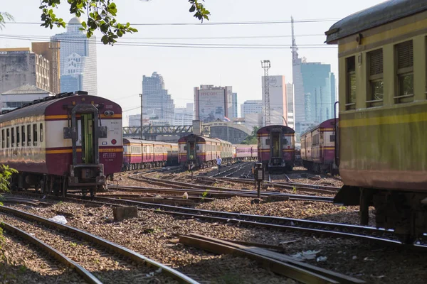 Trenino ferroviario tailandese — Foto Stock