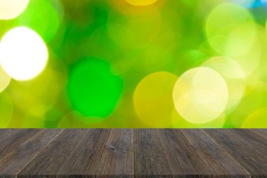 Işık ahşap teras ile soyut bokeh