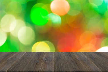 Işık ahşap teras ile soyut bokeh