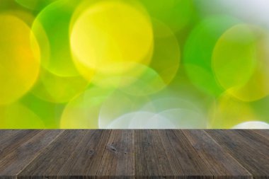 Işık ahşap teras ile soyut bokeh