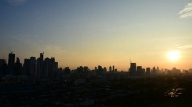 Güneş sabah şehir Bangkok Tayland