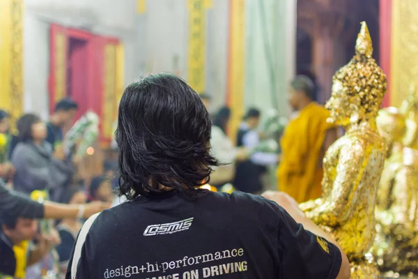 Thai buddhism pray for benefaction worship — Stock Photo, Image