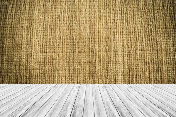 Terraza de madera y textura de tela estilo vintage — Foto de Stock