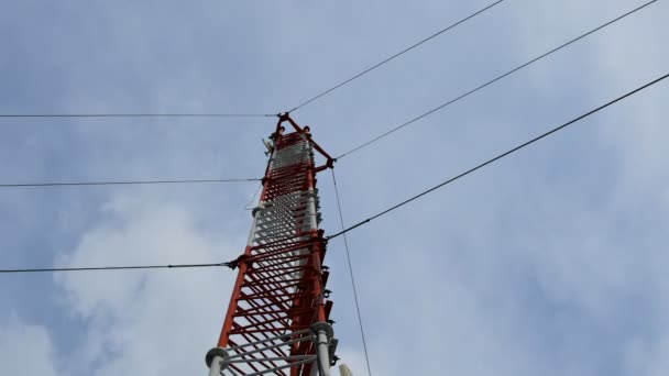 Torre celular de antena, Timelapse — Vídeo de Stock