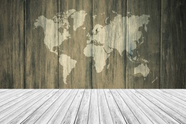 Ahşap doku yüzey vintage tarzı ile ahşap Teras ve dünya m