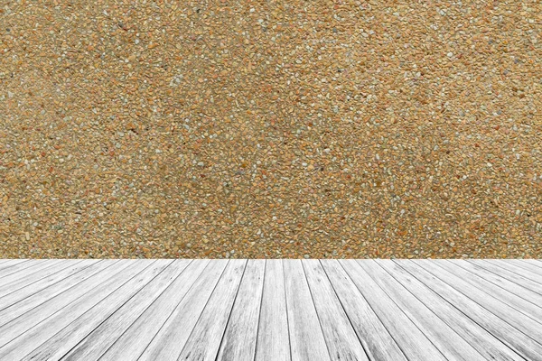 Wandtextur Oberfläche mit Holzterrasse — Stockfoto