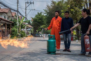Yangın tatbikatı için hazırlık