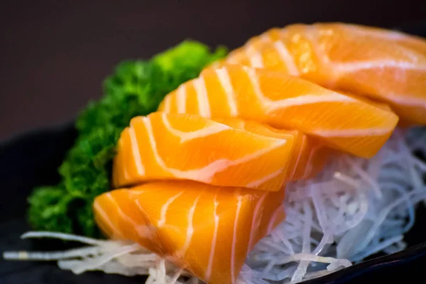Comida japonesa Sashimi salmão — Fotografia de Stock