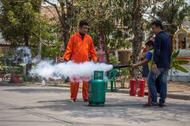 Yangın tatbikatı için hazırlık