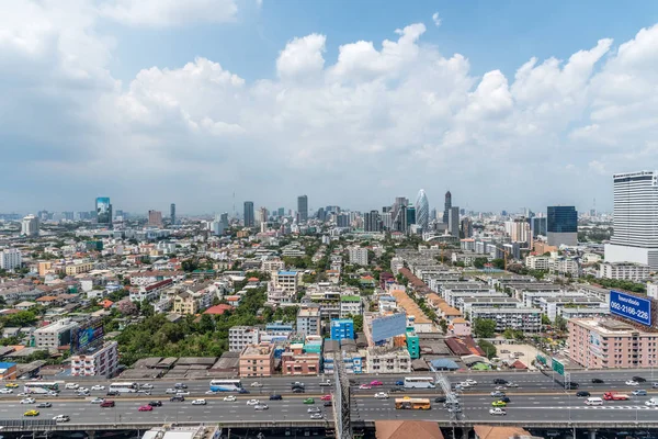Paisaje urbano con autopista y tráfico de Bangkok —  Fotos de Stock